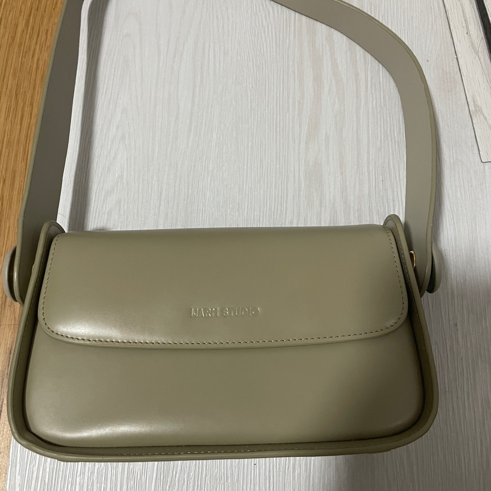 Mansur Gavriel Olive Leather Shoulder Bag